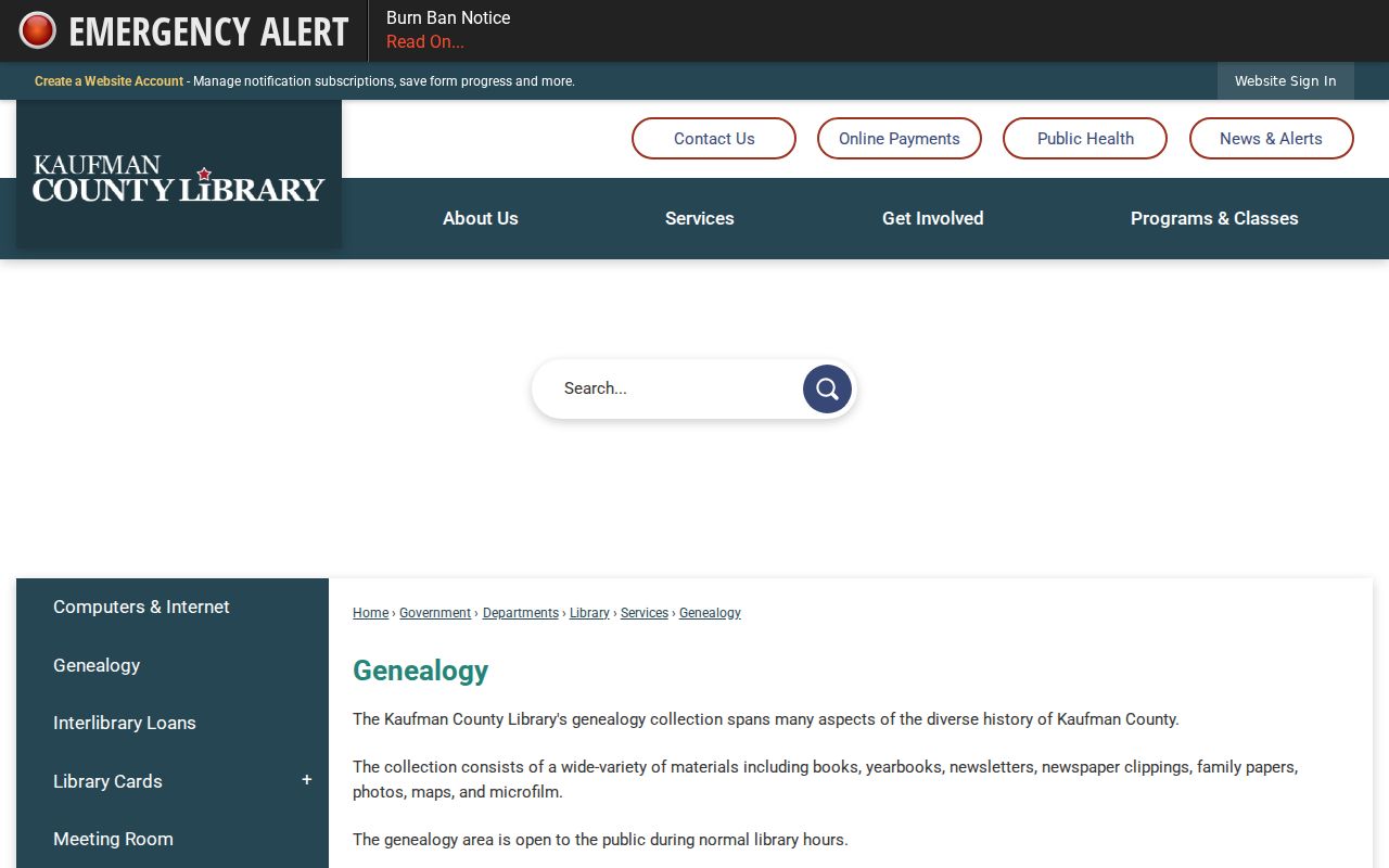 Forney city directory research at the Kaufman County Library genealogy shelf